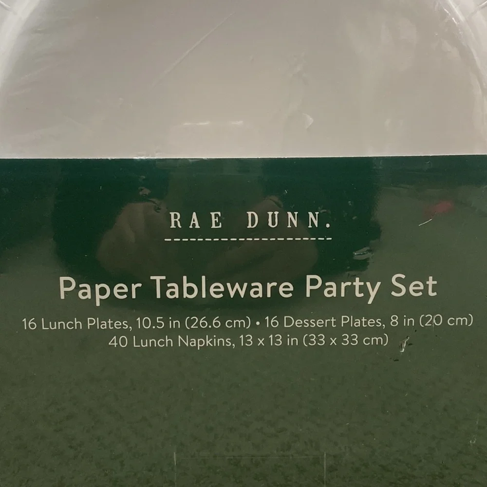 Rae Dunn MERRY CHRISTMAS Paper Tableware Party Set